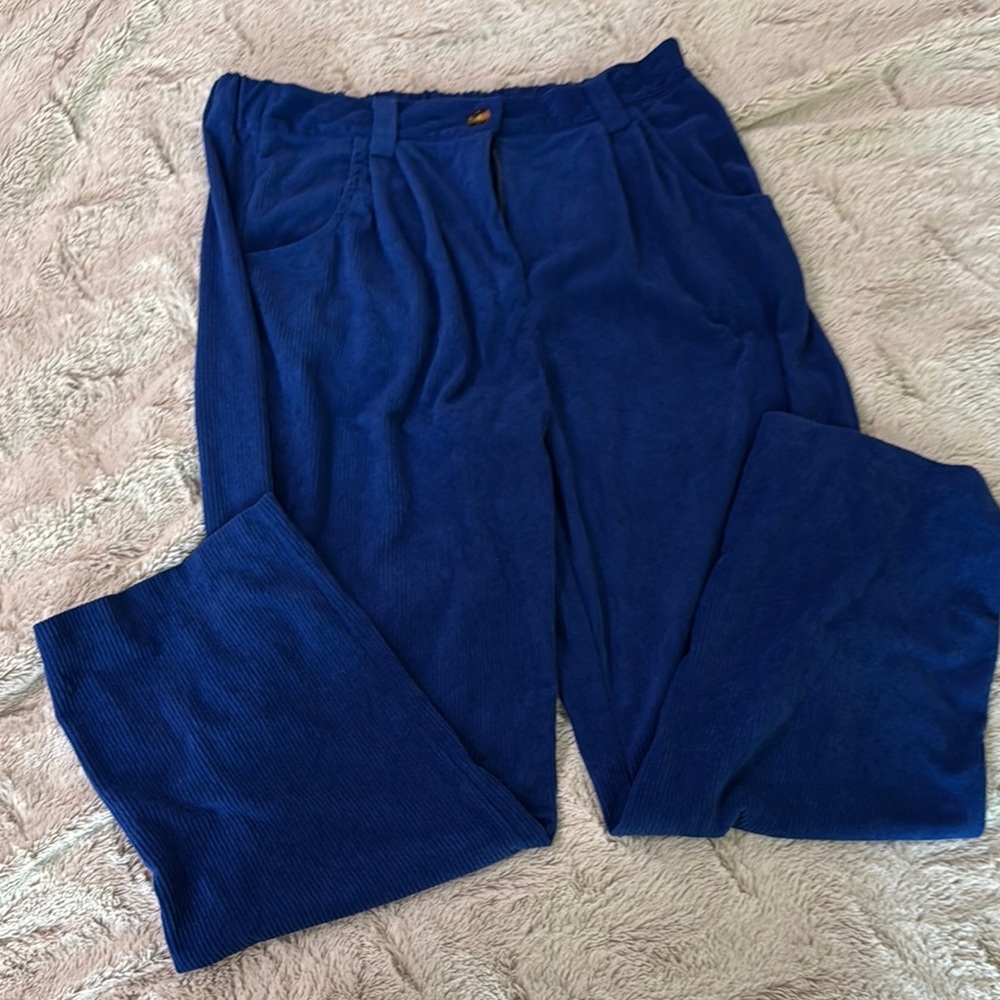 SHEIN Blue Corduroy Pants